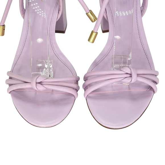 Arezzo Camila Soft Purple Leather Womens Mid Block Sandal Size 10M - Picture 8 of 12